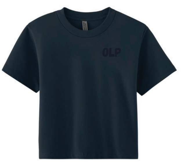OLP Women's Navy Boxy Tee
